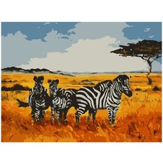 Картина по номерам на холсте Животные - 1 40Х30