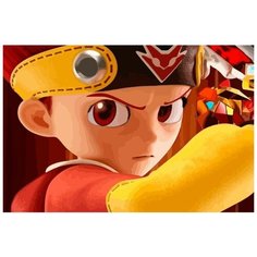 Картина по номерам на холсте Мультфильм Монкарт - 7244 Г 60x40