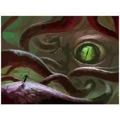 Картина по номерам на холсте настольная игра Древний ужас (Ужас Аркхэма, Лавкрафт) - 7009 Г 30x40