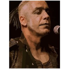 Картина по номерам на холсте Музыка Rammstein Тиль Линдеманн - 6345 В 30x40