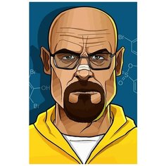 Картина по номерам на холсте Сериал Во все тяжкие Breaking Bad Уолтер Уайт - 6409 В 60x40