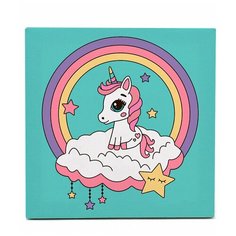 Картина по номерам на холсте на подрамнике 20*20 Единорог на облаке Р3021 Развивашки
