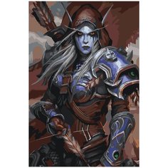 Картина по номерам на холсте world of warcraft - 2 40 x 60