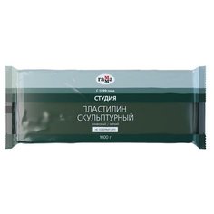 Пластилин скульптурный оливковый, мягкий, 1000 г, "Гамма" Gamma