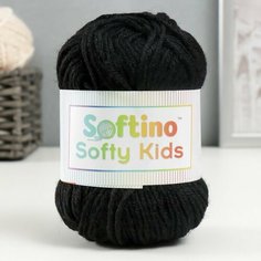 Пряжа 100% акрил "Softy Kids" 90м ±5м 50 гр цвет 66 чернила (2 шт) Softino