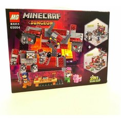 Конструктор Майнкрафт "Логово адских существ" 221 деталь Подходит к Minecraft для мальчиков Lion King