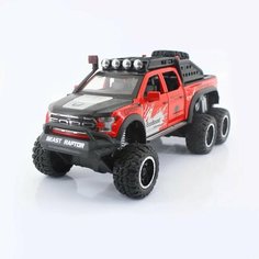 Машинка внедорожник "Ford Raptor f150", красная No Brand