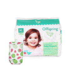 Offspring подгузники, XL 12+ кг. 30 шт. расцветка Арбузы