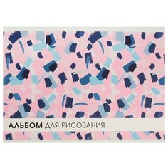 Альбом для рисования A5, 24 листа на скрепке "Мазки", обложка мелованный картон, блок 100 г/м2 Calligrata
