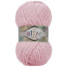 Пряжа Alize Softy plus светло-розовый (31), 100%микрополиэстер, 120м, 100г, 2шт