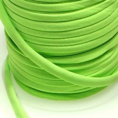 Шнур эластичный 5х3 мм 6 метров для шитья / рукоделия / лайкра-браслетов, цвет кислотно-зеленый КафеБижу