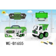 Конструктор Машинка Сделай сам Грузовик, в чемоданчике - Junfa Toys [0590-3]