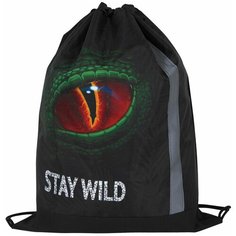 Мешок для обуви юнландия плотный светоотражающая полоса 46х36 см "Stay wild", 2 шт