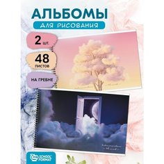 Альбом для рисования Schoolformat АЛГР48К 48 листов А4 набор 2 штуки гребень SchoolФормат