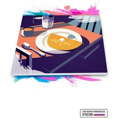 Картина по номерам на холсте Breakfast - Pancake, 80 х 100 см Красиво Красим