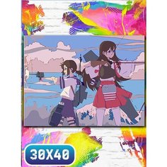 Картина по номерам на холсте аниме флотская коллекция - 12037 30х40