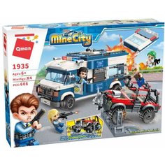 Конструктор Enlighten Brick машинки с фигурками и аксессуарами, 608 деталей Qman