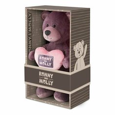 Мягкая игрушка Maxitoys Мишка Ронни с Сердечком, 21 см