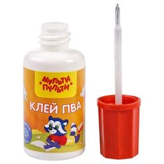 Клей ПВА 20 грамм, с кисточкой, 5 штук Мульти пульти