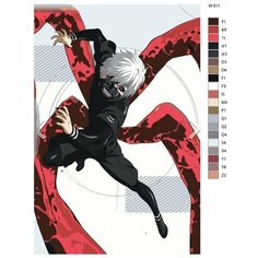 Картина по номерам W-511 "Аниме - Токийский Гуль. Канеки Кен" 60х90 Brushes Paints