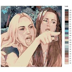 Картина по номерам V-46 "Кот и девушки. Мем" 80х80 Brushes Paints