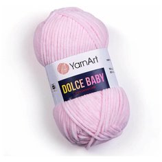 Пряжа для вязания YarnArt Dolce Baby (ЯрнАрт Дольче Беби) - 3 мотка 781 бледно-розовый, 100% микрополиэстер 85м/50г