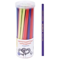 Мульти-Пульти Набор карандашей чернографитных Сердечко HB, 50 шт., BP_46355 ассорти