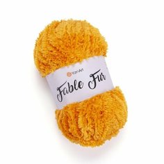 Пряжа YARNART Fable Fur, YarnArt, желток - 985, 100% микрополиэстер, 5 мотков, 100 г, 100 м.
