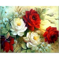 Алмазная мозаика Винтажные розы 40x50 см. Milato