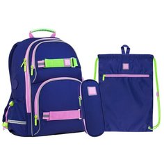 Школьный комплект Wonder Kite: рюкзак, пенал, сумка для обуви SET_WK22-702M-1 для девочки