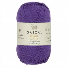 Пряжа Gazzal Giza Matte 2x(100г, 250м) 100% хлопок, 5568 фиол