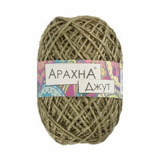 Пряжа ARACHNA Jute 100% джут 5 шт. х 100 г +- 10 г 90 м +- 5 м N 020 св. хаки