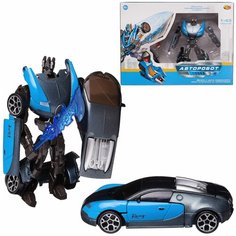 Робот-трансформер Abtoys Авторобот черно-голубой, 1:43 PT-01785/03-черно-голубой