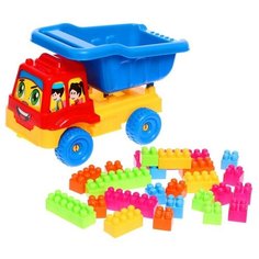 Игрушка ТероПром 9502769 Granite truck «Авто грузовик» + мини - конструктор, 26 деталей, цвета микс Guclu