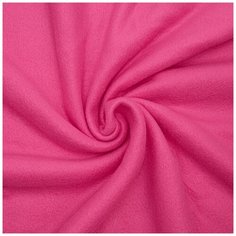 Ткань флис однотонный для рукоделия двухсторонний малиновый 160х300 см, плотность 180 гр/кв. м Китай