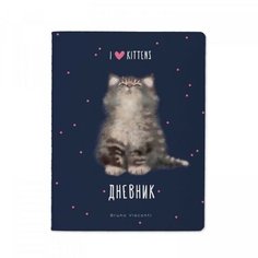 Дневник универсальный для 1-11 класса, мягкая обложка I love kittens, Soft Touch ламинация, 48 листов Альт