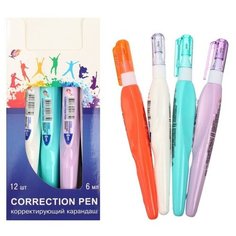 Корректор-карандаш 6 мл «Луч», на растворителе, с металлическим наконечником, микс