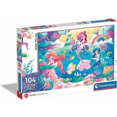 Пазл Clementoni 104 Блестящий эффект. Русалки, арт.20149