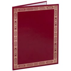 Папка адресная бумвинил бордовый, "Рамка", формат А4, STAFF, 121919 - 1 шт.