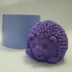 Силиконовая форма для мыла Ежик 3D, для свечей, гипса 1шт 6 х 5 х 5 см Нет бренда