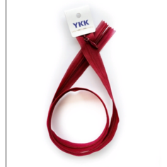 Молния YKK потайная неразъемная тип № 2 60 см арт. 520 вишневый