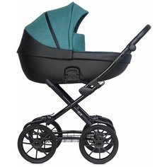 Коляска детская универсальная Riko Basic Pacco Classic 2 в 1, 03 Lagoon бирюзовый-черный