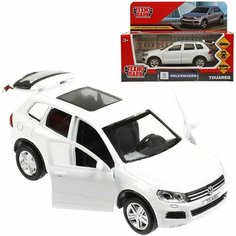 Модель металлическая Volkswagen Touareg белый, инерционная, открываются двери и багажник Технопарк