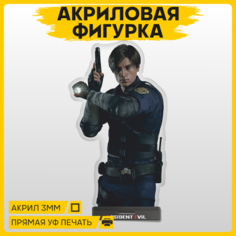 Фигурка из акрила статуэтка Игра Resident evil Обитель зла Леон 15х9см 1-я Наклейка