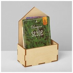 Подставка под открытки 1 ячейка 150*100*50, толщина 4мм, цвет бежевы Dreammart