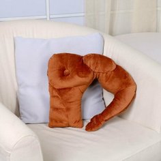 Мягкая игрушка-подушка «Мужское плечо», 45 см, цвет коричневый NO Name