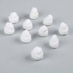 Шапка для игрушек вязаная, набор 10 шт, цвет белый Miki Market