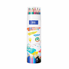Набор цветных карандашей 24 шт/ карандаши для школы/для сада/для рисования BAI ZHI