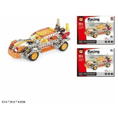 Конструктор металлический Машина гоночная, 362 детали. Нет бренда