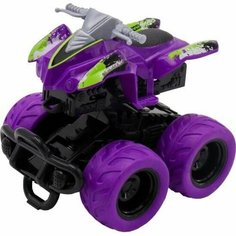 Funky toys Машинка 12,5 см с краш-эффектом, пул-бэк, фиолетовая FТ5899